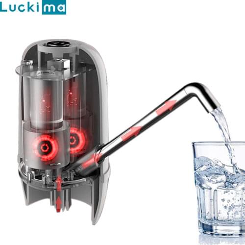 Double Pumps Powerful Automatic Water Dispenser Portable Water Gallon Bottle Switch Pump USB Charging for Home Kitchen Office