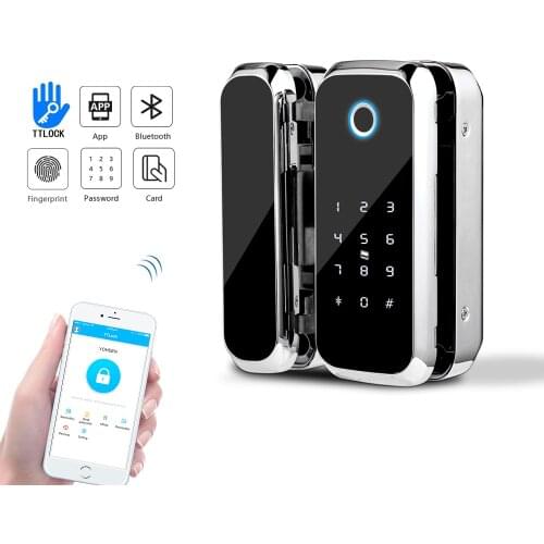 FREECAN TTlock App WiFi Bluetooth Control Glass Door Lock Electronic Digital Code RFID Biometric Fingerprint Smart Lock for Offi