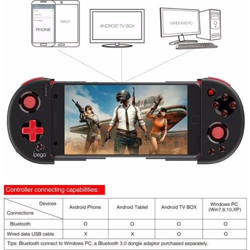 IPEGA PG - 9087 PG9087 Extendable Bluetooth Wireless Controller Gamepad Joystick for iOS Android Smartphones TV Box Windows