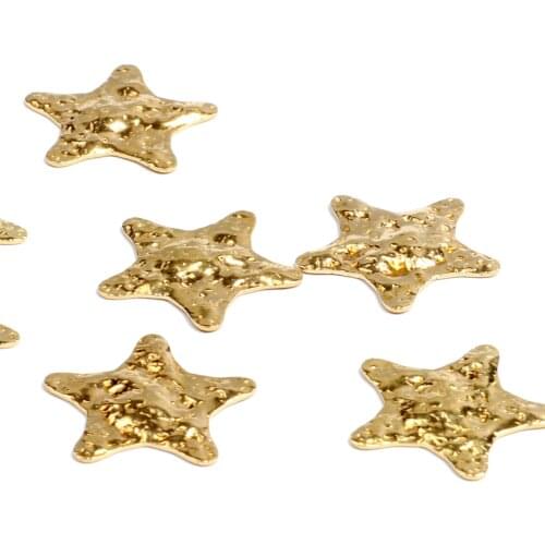 Brass Textured Stars Charms, Raw Brass Earrings Finding,Raw Brass Pendant,Star shaped Earrings Brass Charm,19X18mm,RB1080