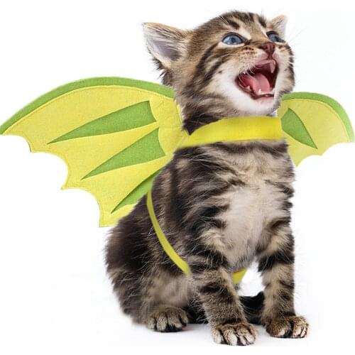 Legendog Halloween Pet Dog Costumes Clothing Green Dinosaur Wings Pet Gift Cute Funny Dress Up Pet Accessories Party Decoration