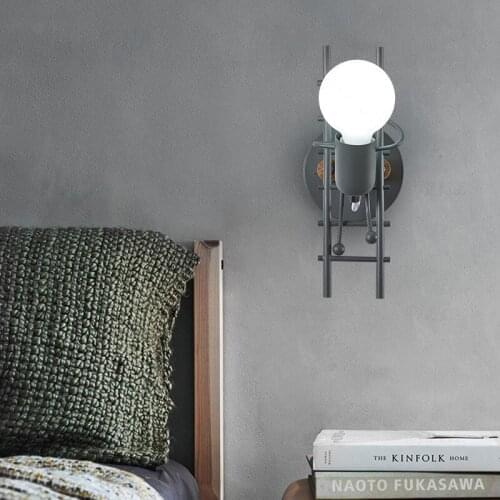Loft crystal bedroom light living room decoration crystal wall lights glass ball rope bedside dining room bedroom wall lamp