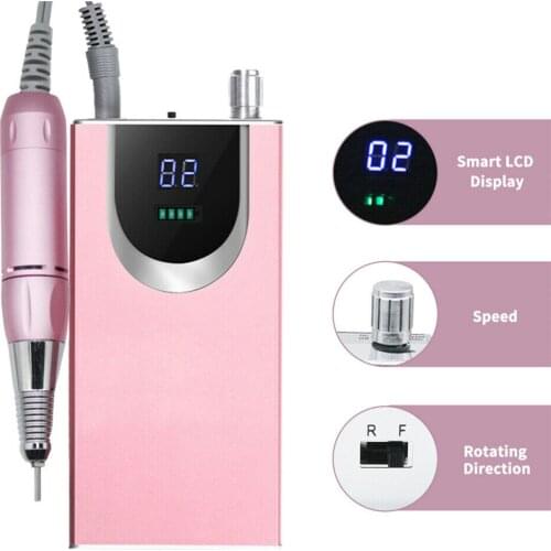 35000RPM Electric Manicure Nail Drill Machine With Digital Display Portable File Rechargeable Nail Remover Polisher