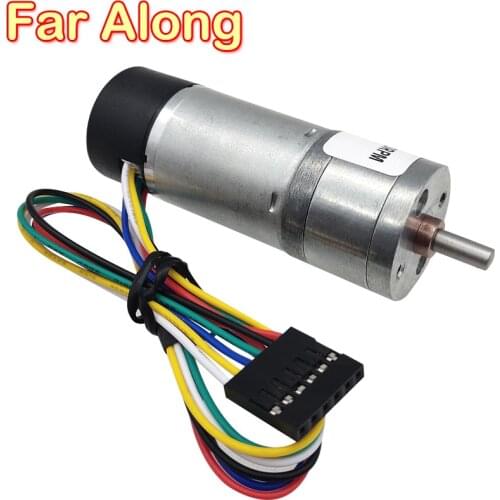Mini DC Geared Motor 6V 12V 24V With Encoder In DC Motor 12 To 1360RPM Adjustable Speed Reversed With Speed Measurement Encoder