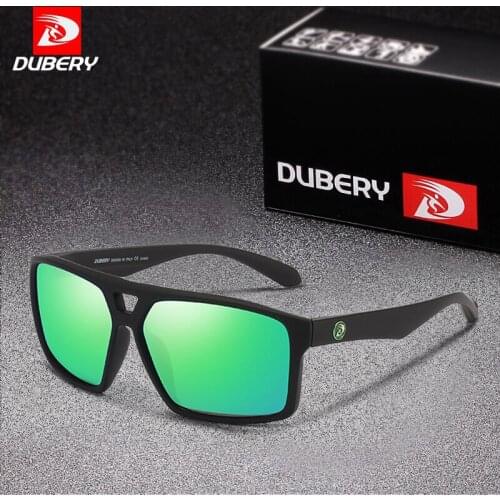 DUBERY Mens Oversize Polarized Sunglasses Fashion Driving Mirror Shades Sun Glasses Square Sport Fishing Goggles Eyewear UV400