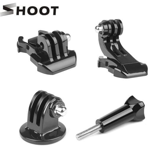 SHOOT 4 in 1 Basic Action Camera Accessory Set Quick Release Buckle Tripod Mount for GoPro Hero 7 6 5 Go Pro SJCAM Yi 4K Eken H9