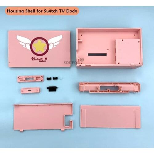 New Arrival Replacement Housing Case Cover For Nintendos Switch Console Charging TV Dock Station Cute Pink Dock Case Accessory