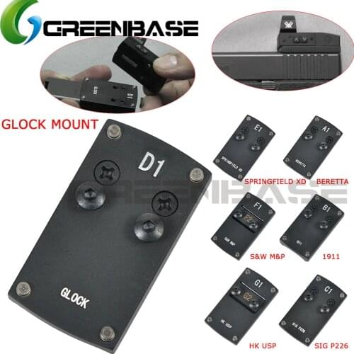 Ade Advanced Optics Berreta 92 Colt 1911 Sig Sauer P226 Glock 17 19 22 Pistol Sightmark Burris Mirco Red Dot Sight Plate