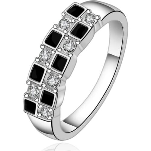 Personalized geometry rings silver color Crystal fashion Jewelry new listing high quality Charms accessories Free shipping