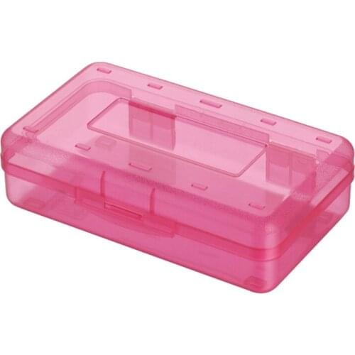 Plastic Translucent Pencil Box for Kids,Capacity Pencil Cases with Snap Tight Lid,Organizer for Pens Pencils