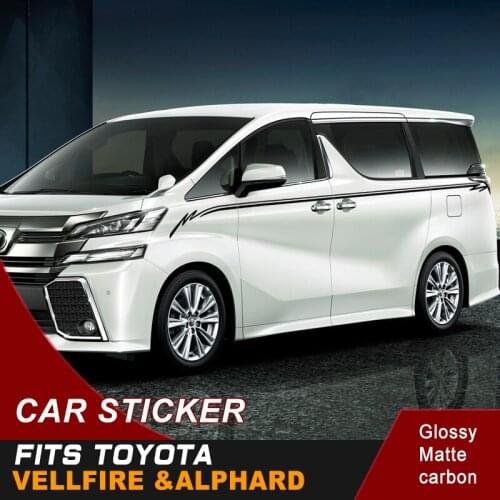 Fit For TOYOTA VELLFIRE & ALPHARD Car Decals Long Line Side Door Stripe Styling Graphic Vinyl Modified Decorative Car Stickers