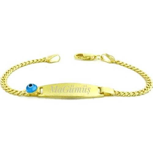 Gold Plated Beaded Is Silver Baby Child Bracelet Bangle