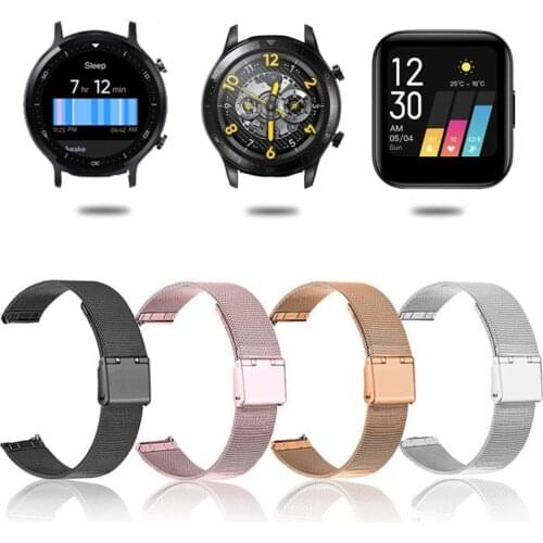 Milanese Metal Watchband For Realme Watch 2 / 2 pro Smart Wristband Bracelet For Realme Watch S / pro Strap Accessories Belt