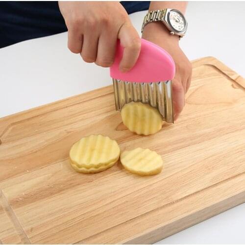 Wavy French Fries Cutter Stainless Steel Potato Slicer Vegetable Chopper Veggie Slicer Durable Kitchen Gadgets Cutter SN592