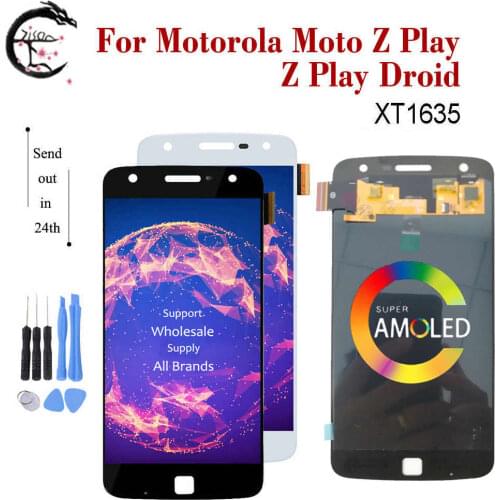 AMOLED 5.5" LCD For Motorola Moto Z Play XT1635 Display Screen Touch Sensor Digitizer Assembly Replacement Zplay Full Display