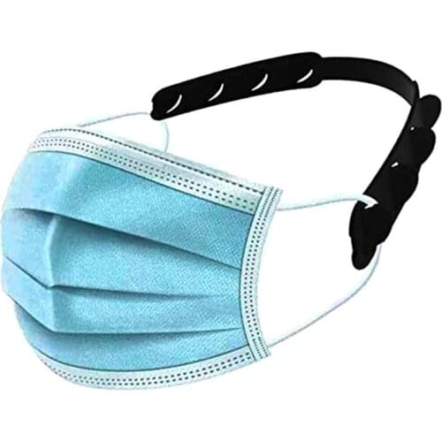 10pcs Black Mask Extender Hooks Anti-fastening Ear Protector Decompression Bracket Hook Ear Strap Masks Accessories