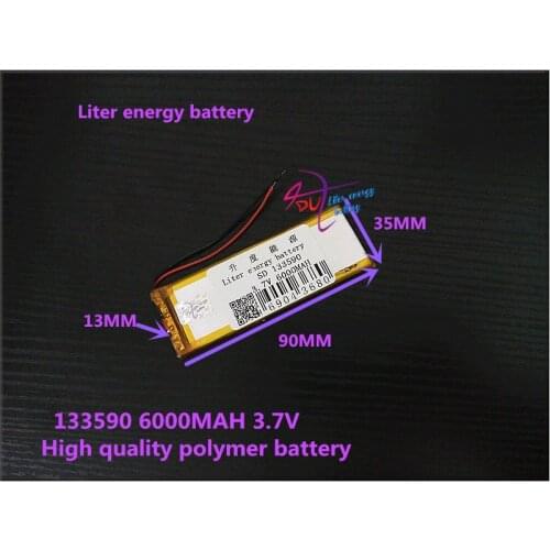 3.7V 6000mAH 133590 Polymer lithium ion / Li-ion battery for tablet pc,mp3,mp4,POWER BANK;DVR
