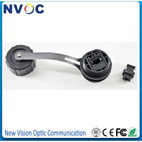 5Pcs/Lot,IP67 ODVA-MPO Bulkhead Fiber Adapter with Dust Cap,Fiber Optic Outdoor Duplex LC/SC/MPO ODVA Fiber Adaptor Connector