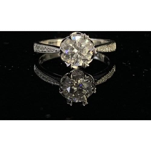 925 sterling silver ring 1ct 2ct 3ct Luxury moissanite ring jewelry Single row drill Wedding Party Anniversary Ring