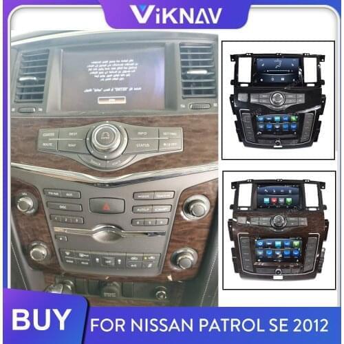 For Nissan Patrol SE 2012 car radio dual screen android multimedia player head unit gps navigation dsp carplay