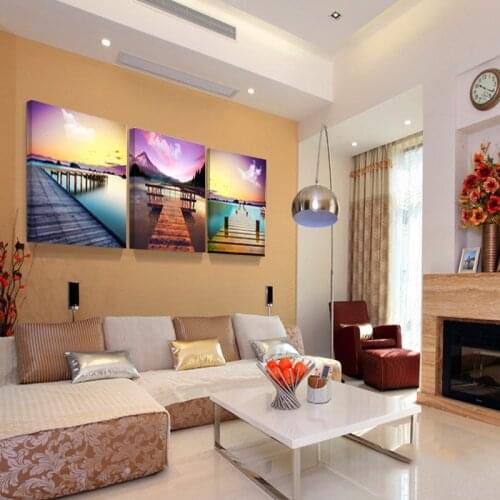 No Frame 3 Piece Landscape Bridge Canvas Painting Poster Wall Pictures for Living Room Print on Canvas Wall Decor Painting HY41