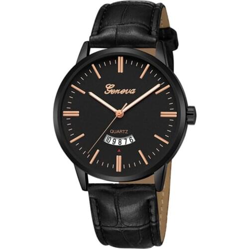 Hot Mesh Black Stainless Steel Fashion Style Man Leather Band Watches Men Quartz Watch Casual Wrist Simple Modern Clock relogio