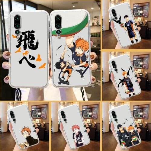 Haikyuu Anime Phone Case For Huawei P Mate P10 P20 P30 P40 10 20 Smart Z Pro Lite 2019 transparent pretty cover tpu coque