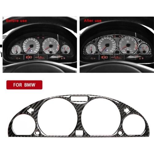 Carbon Fiber Instrument Decoration Stickers for BMW E46 1998-2005 High Quality Car Interior Accessories for Mercedes Benz