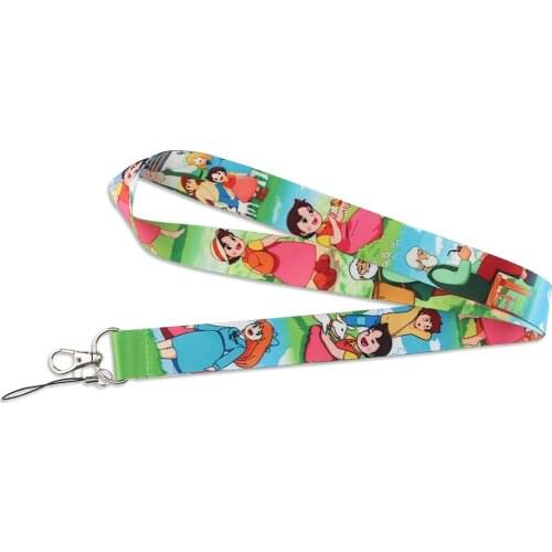 E2209 Cartoon Girls Lanyards Neck Strap Phone Keys ID Card Holder For Keys DIY Hang Rope Lanyards For Kids Gifts