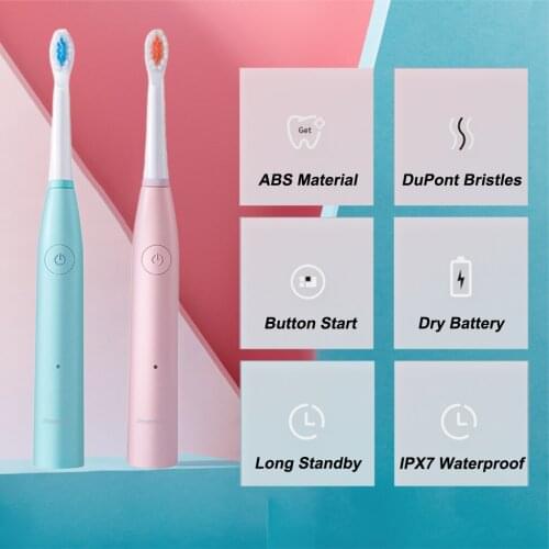 Rooman Sonic Electric Toothbrush Adult USB Rechargeable Tooth Brush Automatic IPX7 Waterproof Whitening Teeth Brush Head Set V2