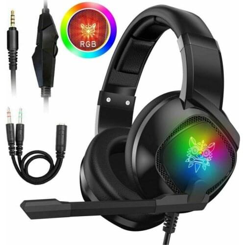K19 Gaming Headset Bass Headphones With Microphone For PS4 New Xbox One Laptop PC Tablet phone RGB LED Lights Earphone