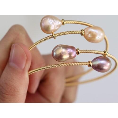 Exquisite Bracelet Fashionable Rice-Shaped Pearl Bangle for Christmas Mothers Day Valentines Day Birthday Charm Jewelry Gifts