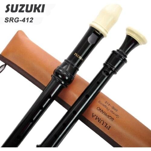 SUZUKI SRG-412 Clarinet Recorder Eight Holes Treble German Soprano Clarinet Professional 8-Hole Soprano Recorder
