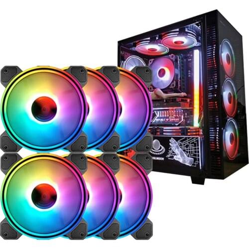 COOLMOON 120mm PC Fans RGB Fan Multi-layer light 5V ARGB Chassis Quiet Case Fan Control Water Cooler Custom Ray X Fan cooling