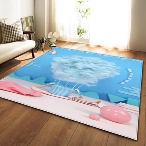 Cute Kawaii pink 3D living room carpet bedroom baby room large size rugs dining mat kids girl soft carpet floor home Decorative