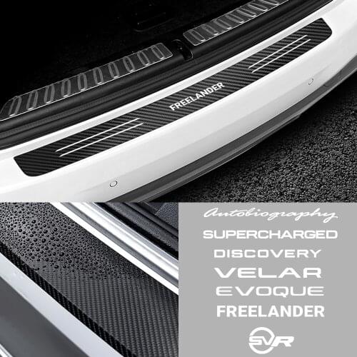 New Car Tail Trunk Carbon Fiber Bumper Protection Stickers for Land Rover Sport Rnage Rover 2 3 4 Freelander 1 Defender svr