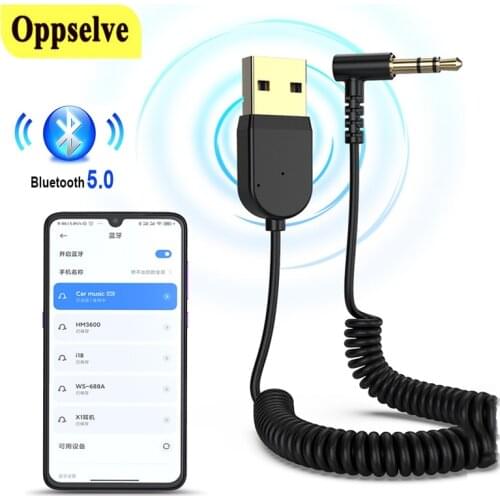 Oppselve Aux Bluetooth Adapter Dongle Cable For Car Phone 3.5mm Jack Aux Bluetooth 5.0 Receiver Speaker Audio Music Transmitter