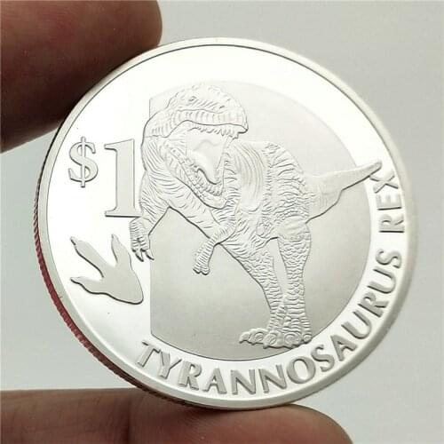 Ancient Dragon Dinosaur Commemorative Coin Birthday Gift Brontosaurus Tyrannosaurus Rex Commemorative Coin Animal Coin