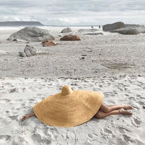 Bucket Hat Fashion Large Sun Hat Beach Anti-UV Sun Protection Foldable Straw Cap Cover Womens Summer Hat