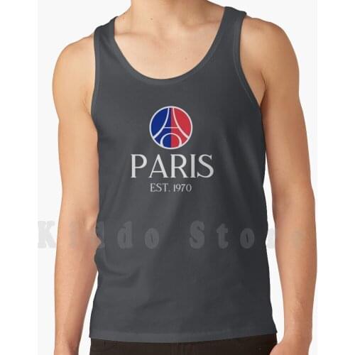 Paris Tank Tops Vest 100% Cotton Paris Paris Sg France Football Soccer Paris City French French Football French Soccer