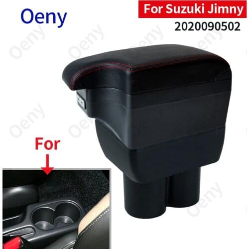 For Suzuki Jimny Armrest box Interior 2007-2015 Parts special Retrofit parts Car Armrest Center Storage box with USB LED light