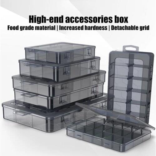 Multi-compartment box Transparent screw storage box Electronic component compartment box Small accessory tool compartment box