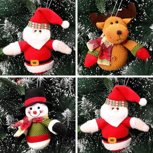 Merry Chirstmas Decor for Home Table Santa Claus Doll Christmas Hanging Ornaments Snowman Navidad Gift Happy New Year 2021