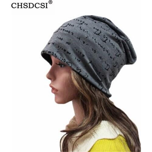 CHSDCSI Unisex Hat Hip-Hop Gorros Bonnet Femme Cotton Caps Letters Prints Beanie Women Knitted Autumn Warm