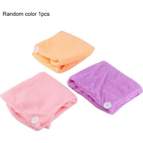 HOT Girls Hair Drying Hat Quick-dry Hair Towel Cap Hat Bath Hat Microfiber Solid Towel Cap Super Absorption Turban Hair Dry Cap