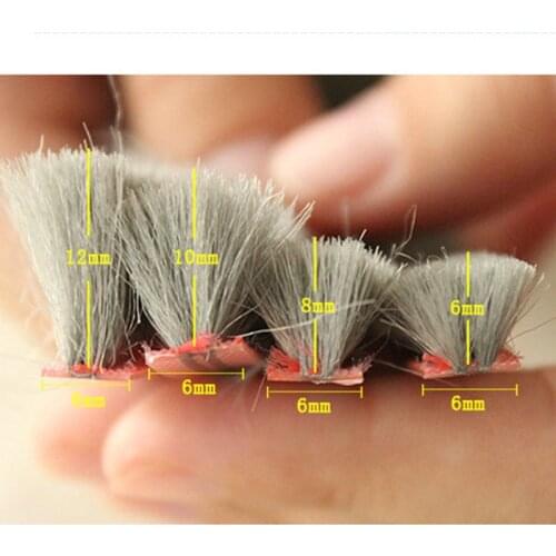 Brush Seal Strip Screen Gliding Door Window Bristles 6x3mm 6x4mm 6x5mm 6x6mm 6x8mm 6x10mm 6x12mm 6x16mm 6x18mm 6x20mm Gray Black