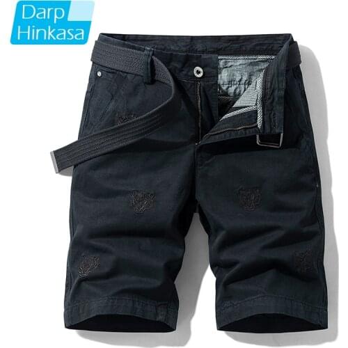 High-quality Summer New Casual Fashion Shorts Mens Casual Loose Five-point Pants Mens Shorts Pure Cotton Solid Color Casual