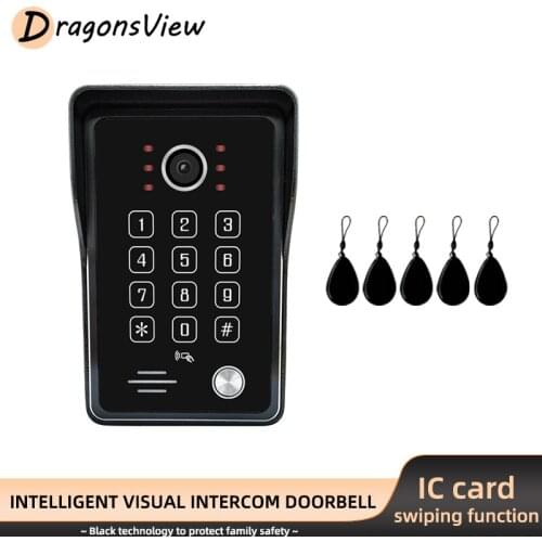 DragonsVew Video Door Phone Doorbell Camera 1200TVL RFID Outdoor Call Panel for Video Intercom Night Vision IP65 Waterproof