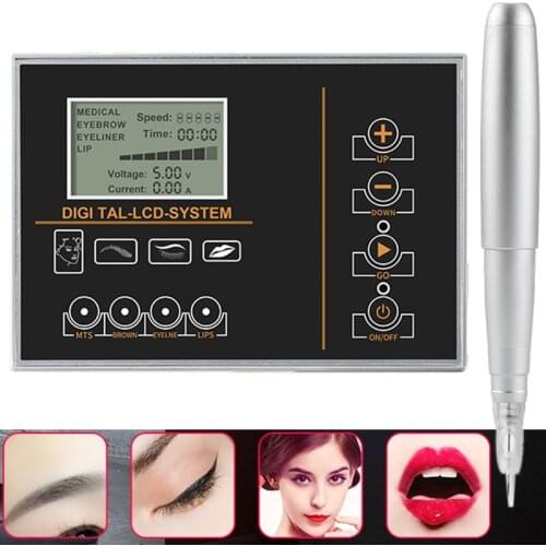 High Quality Professional Permanent Makeup Machine Rotary Tattoo Machine Pen For Eyebrow Eyeliner Lip PMU Machine Tattoo Kits