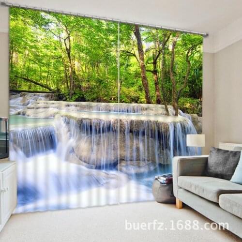 3D Photo Forest Fall Printing Blackout Window Curtains For Living room Bedding room Hotel/Office Drapes Cortinas para